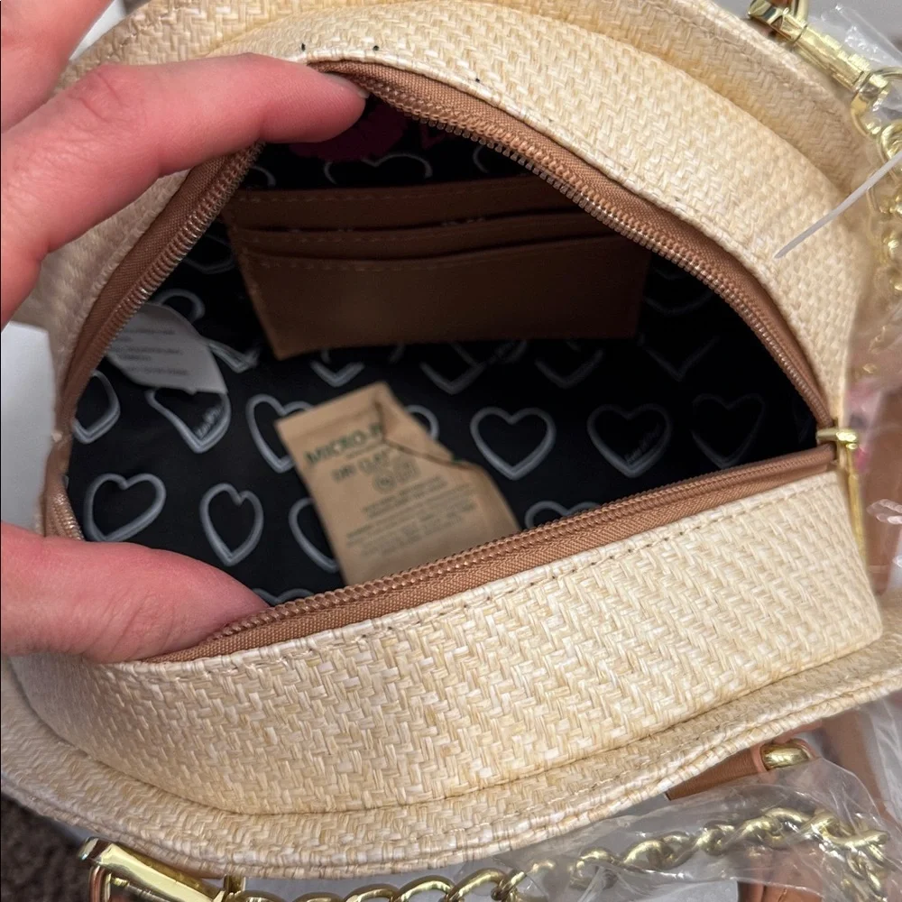 Betsey Johnson natural wicker style fish crossbody bag purse NWT - Picture 5 of 5